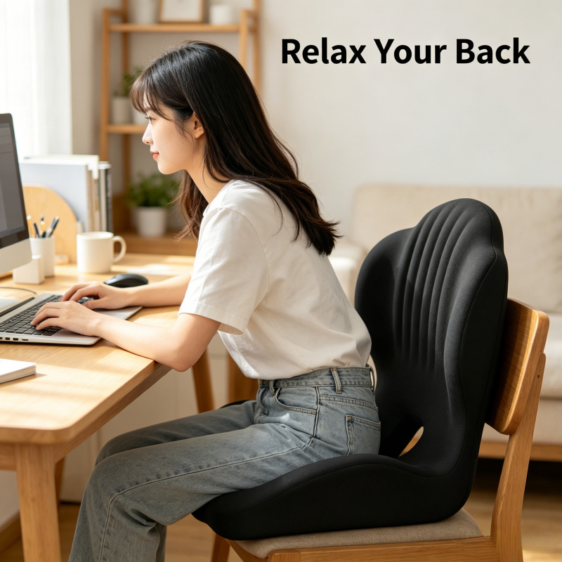 Gaming Chair Lumbar Pillow - Memory Foam Lumbar Support Cushion –Sedentary