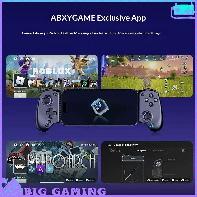 Android Gaming Emulator Pc - Abxylute S8 Lite Telescopic USBC Wired