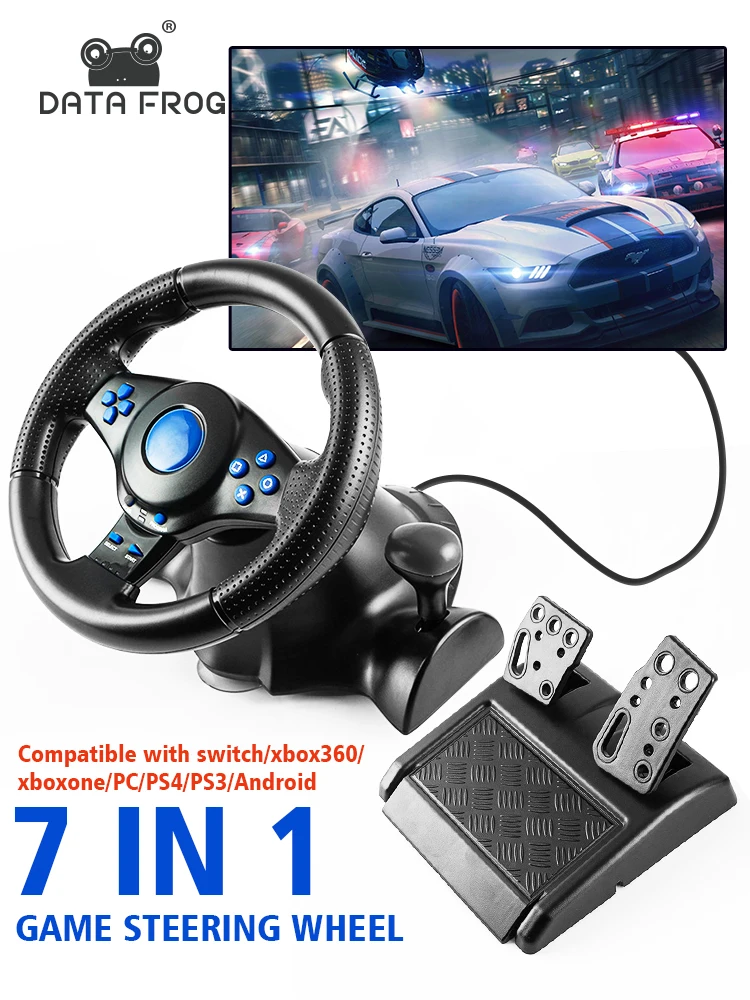 Pc Gaming Windows 7 - DATA FROG Racing Steering Wheel with