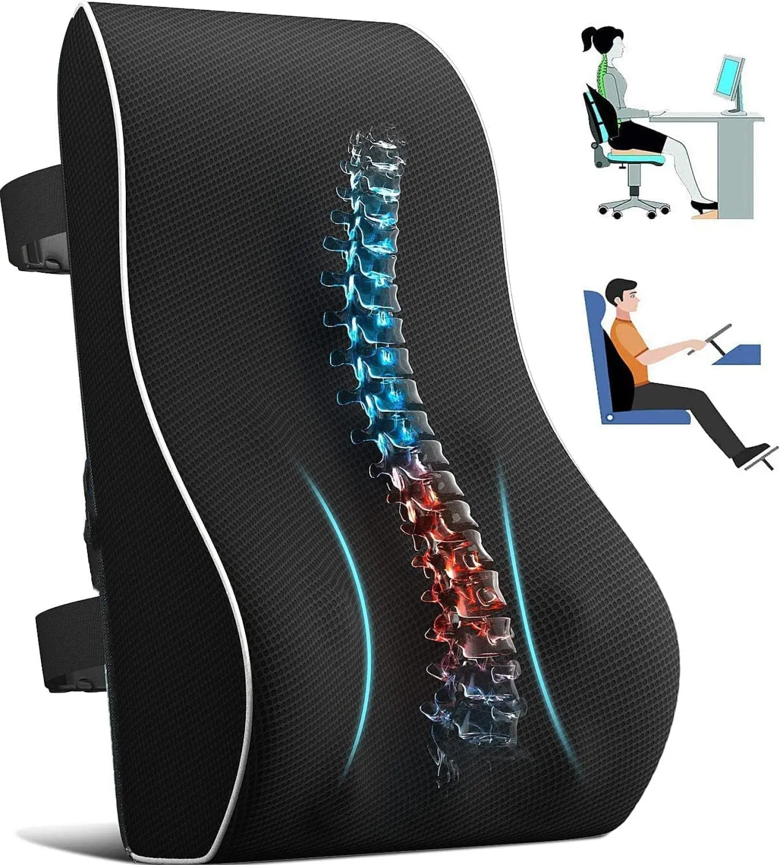 Lumbar Support Pillow Memory F - Gaming Chair Lumbar Pillow recension och pris