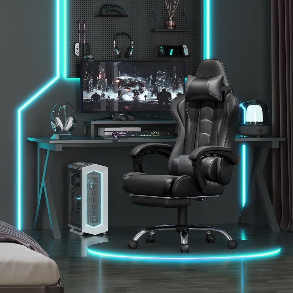 Comfortable PU Leather Gaming  - Gaming Chair Lumbar Pillow recension och pris