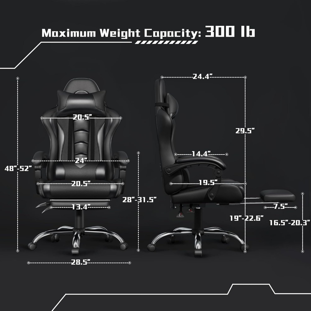 Comfortable PU Leather Gaming  - Gaming Chair Lumbar Pillow recension och pris