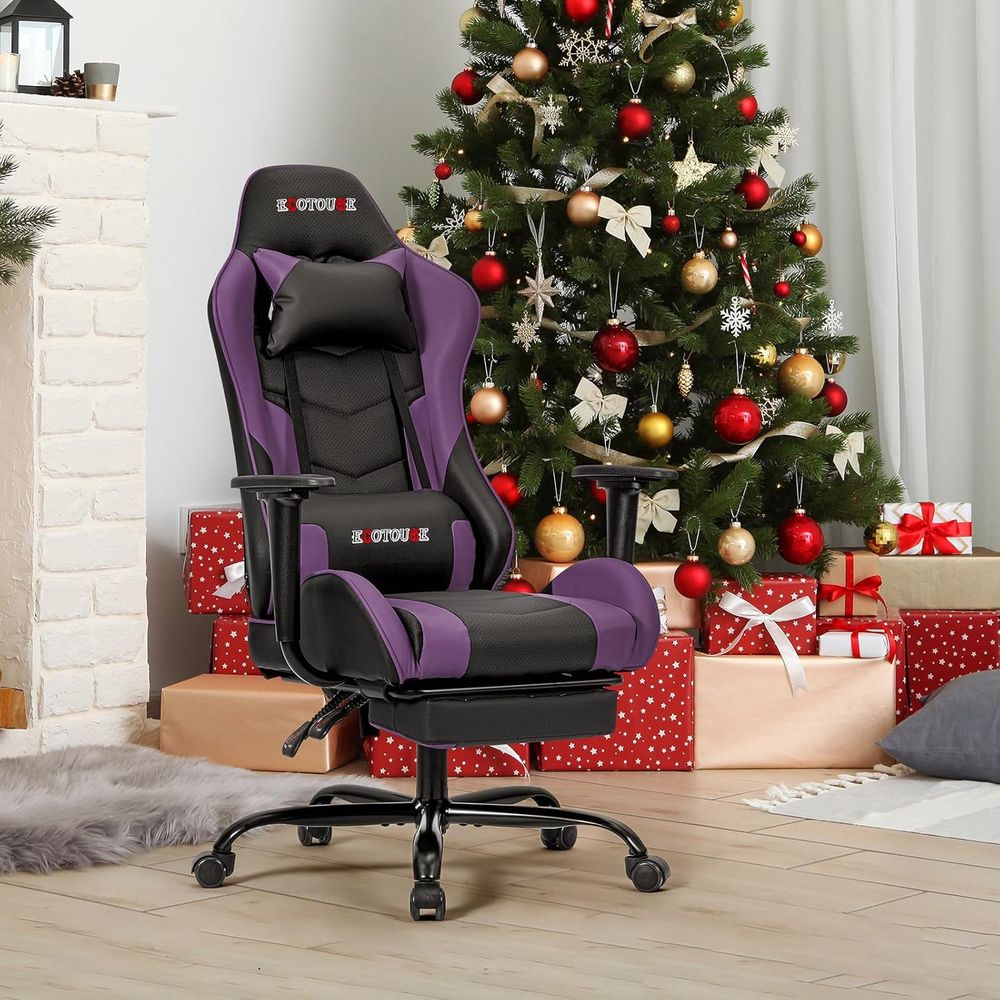 Racing-Style Gaming Chair with - Gaming Chair Lumbar Pillow recension och pris