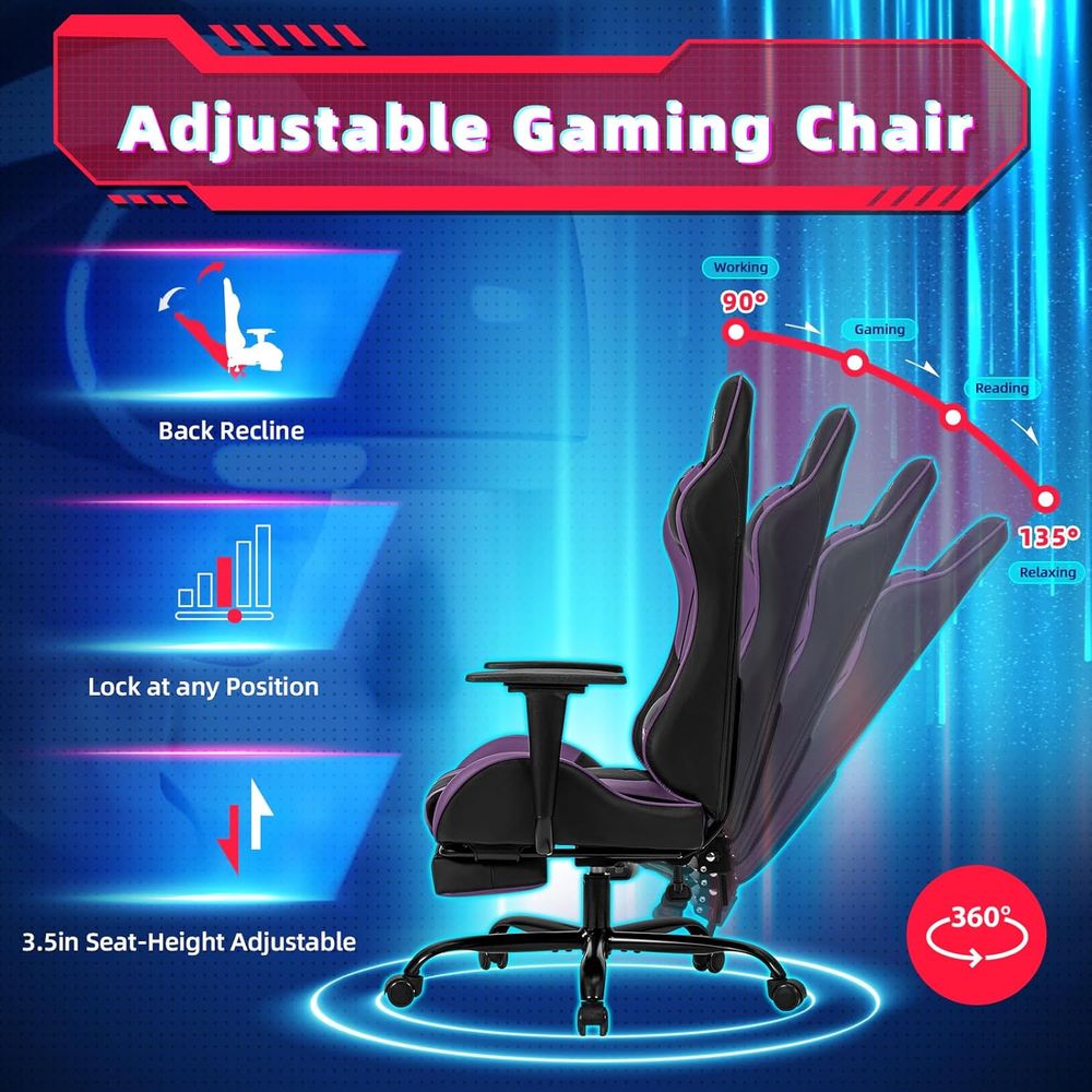 Racing-Style Gaming Chair with - Gaming Chair Lumbar Pillow recension och pris