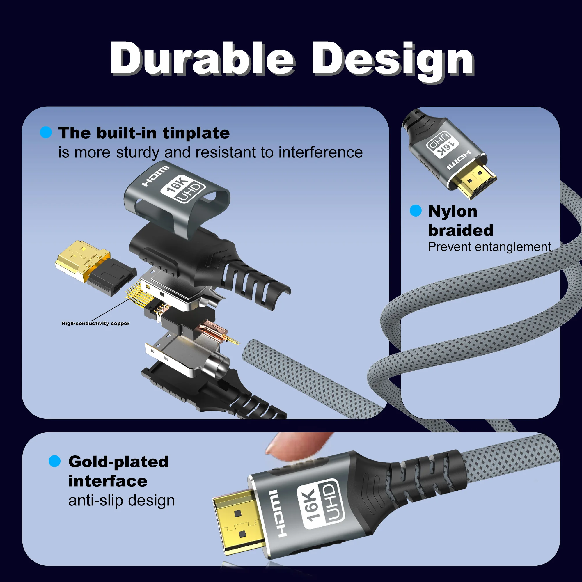 HDMI 2.2/2.1/2.0 Cable 16K@60H - Pc Gaming Vs Ps5 recension och pris